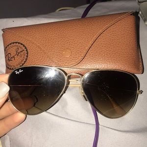 Ray-ban aviators: brown